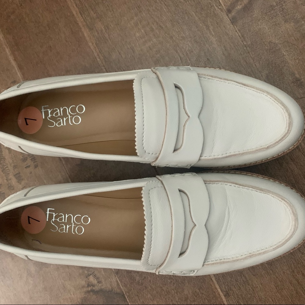 Franco Sarto cream loafers